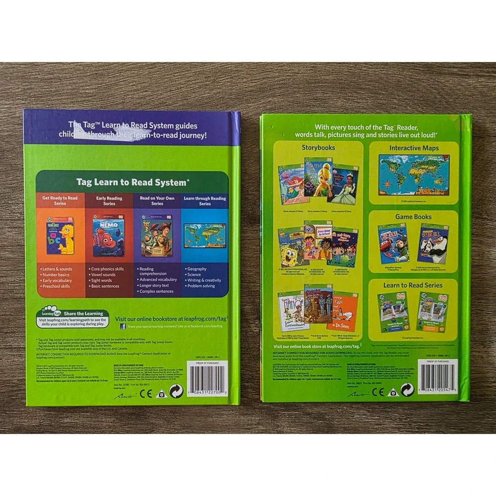 LeapFrog Tag Reading System Disney Brave and Tangled Interactive Books Lot of 2